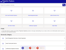 Tablet Screenshot of projectionsystems.net
